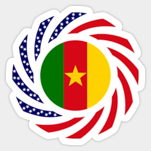 Cameroon American Multinational Patriot Flag Series 1.0 Sticker